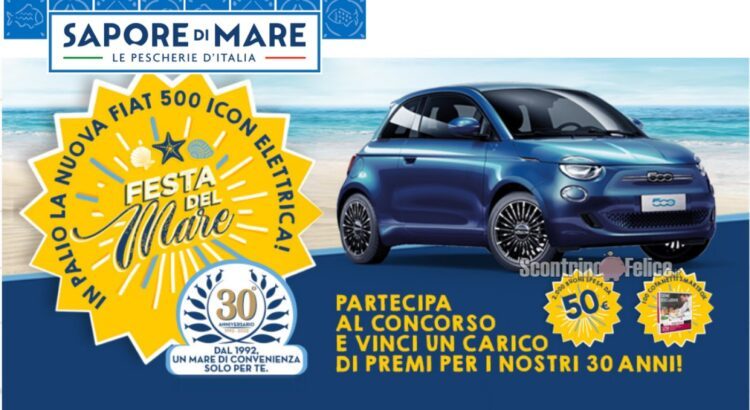Concorso Sapore di Mare: vinci 2000 buoni sconto da 50 euro, 100 cofanetti Smartbox e 1 Fiat La Nuova 500!