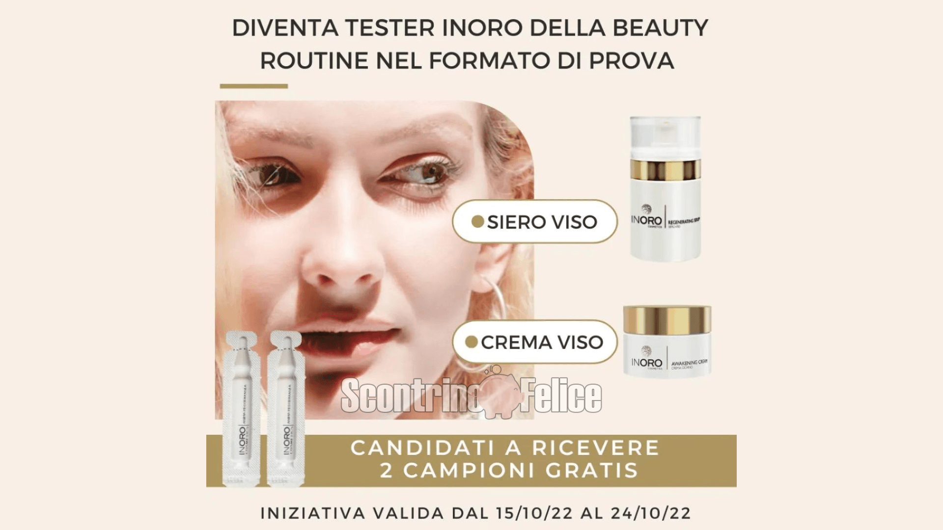 Diventa tester siero e crema viso InOro 8