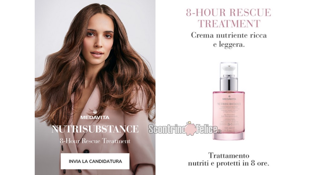 Diventa Tester Nutrisubstance 8-Hour Rescue Treatment di Medavita