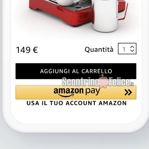 Fai un acquisto usando Amazon Pay e ottieni 5 euro 1