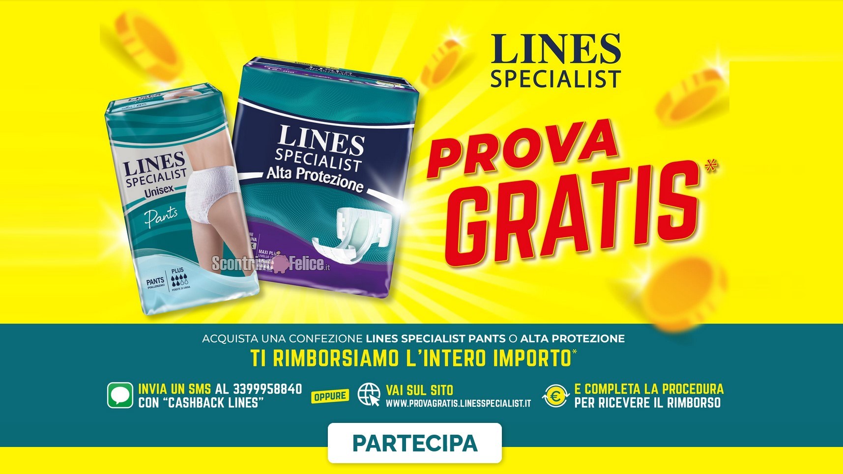 Lines Specialist Prova Gratis ricevi il rimborso di 1 confezione