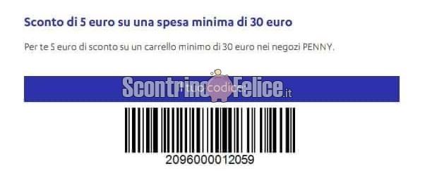 Penny Market: buono sconto di 5€ su 30€ di spesa (novembre 2022) 1