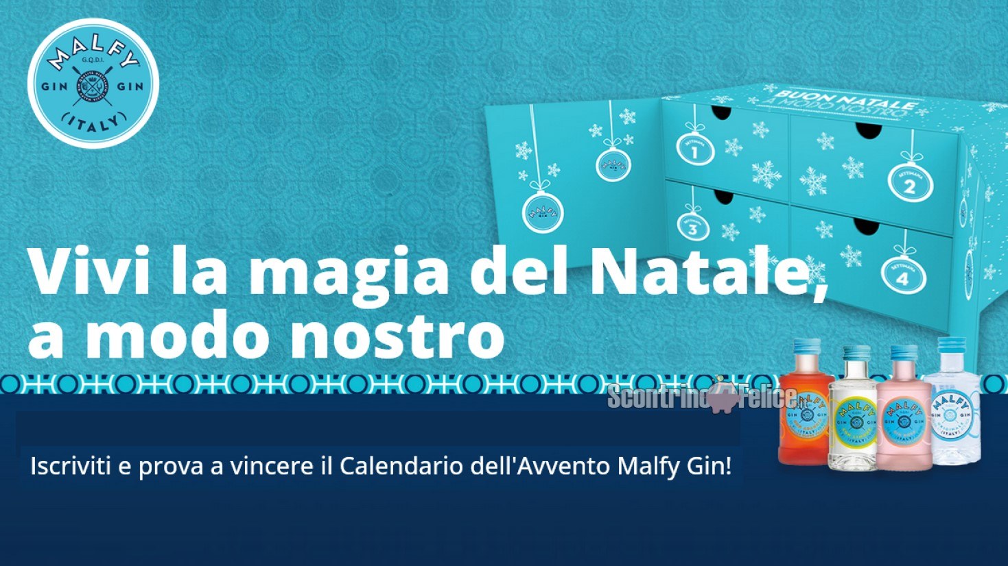 Vinci GRATIS il Calendario dell'Avvento Malfy Gin