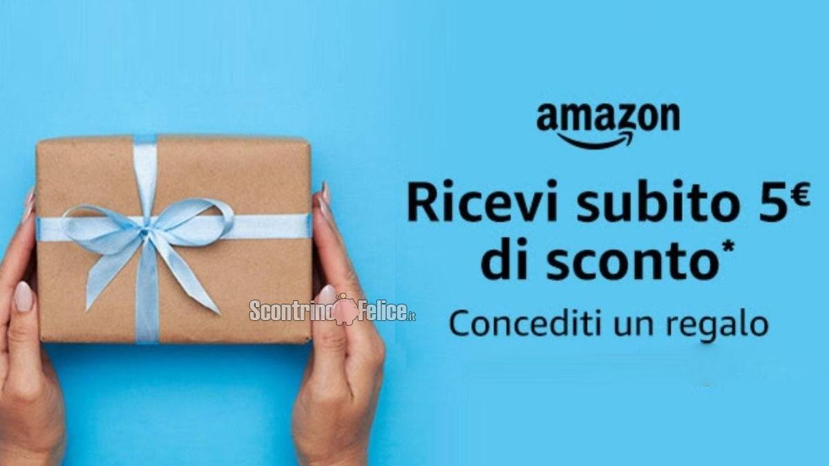 Amazon "Concediti un regalo": ricevi un buono da 5 euro!