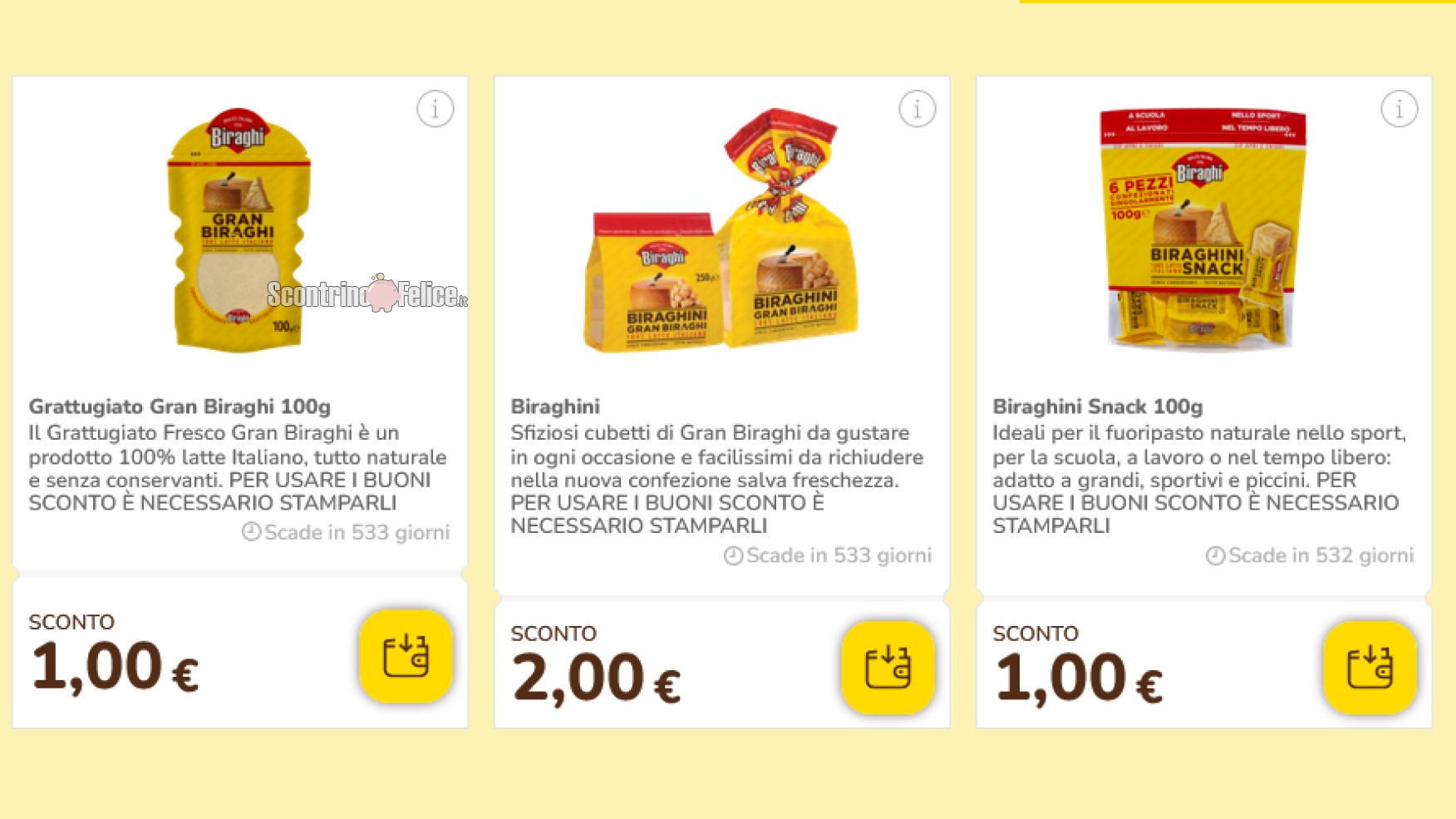 Biraghi: scarica i buoni sconto!