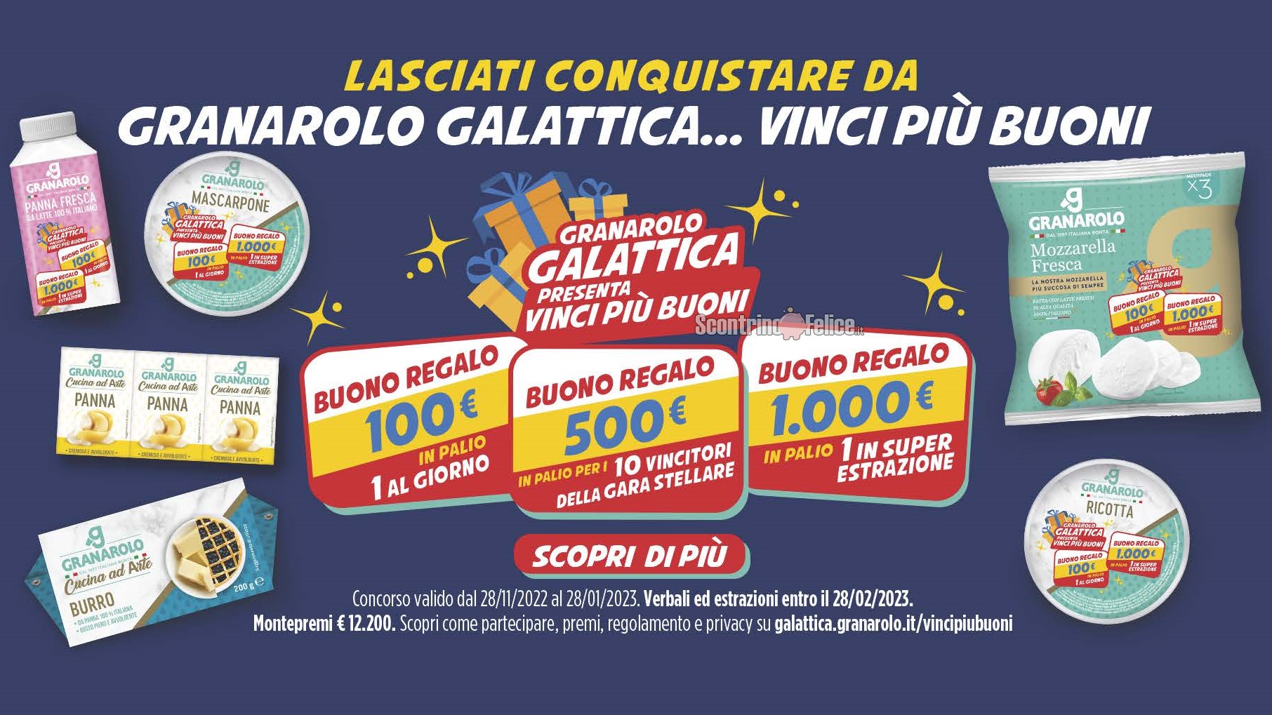 Concorso “Granarolo galattica vinci più buoni”: in palio Buoni da 100, 500 e 1000 euro!
