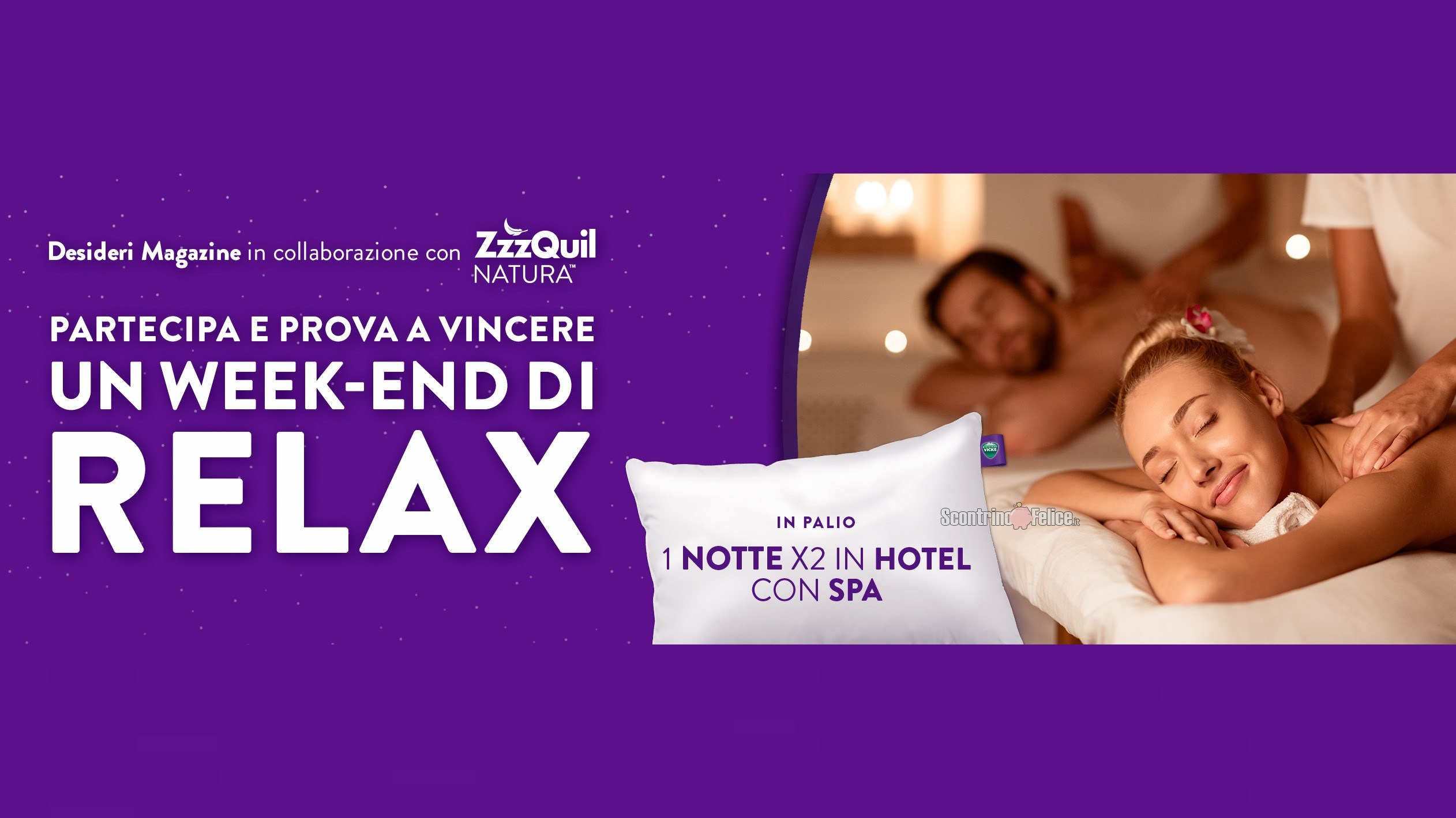 Concorso gratuito "Zzzquil da sogno": in palio 3 Voucher per una Weekend Experience in Italia