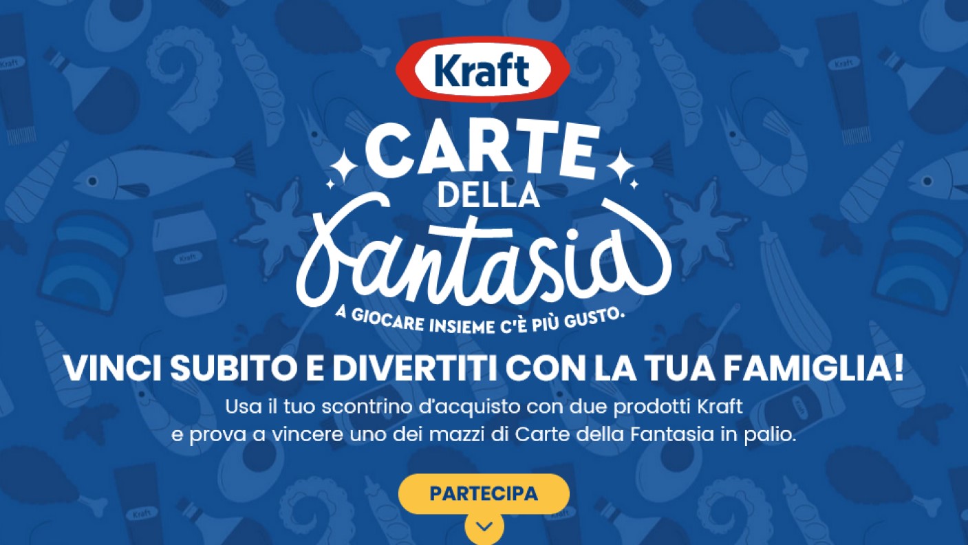 Concorso Kraft: vinci Le Carte della Fantasia