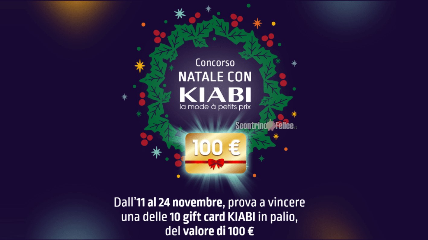 Concorso "Natale con Kiabi": vinci gift card da 100 euro