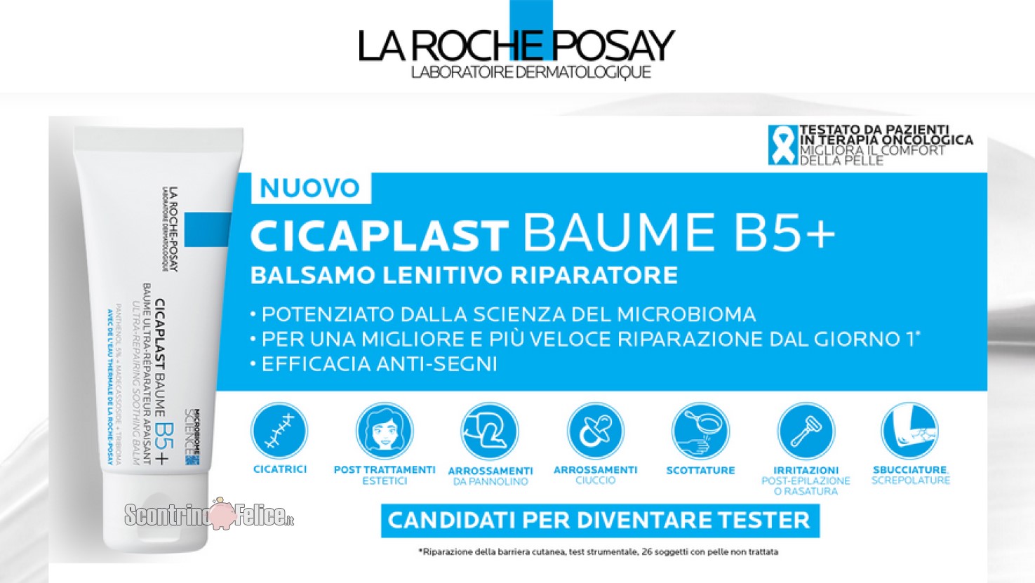 Diventa tester Cicaplast Baume B5+ La Roche-Posay