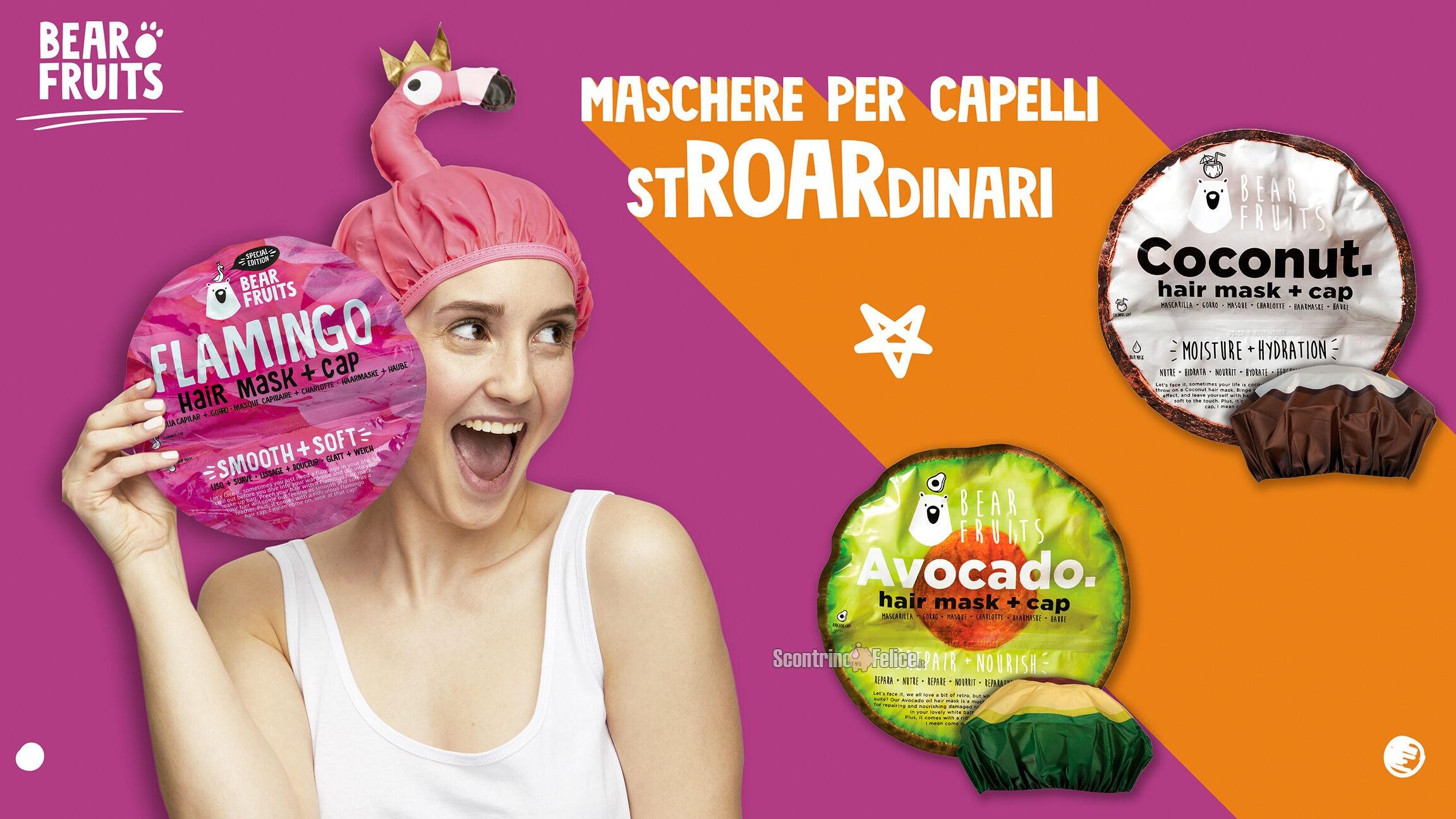 Diventa tester maschere per capelli Bear Fruits