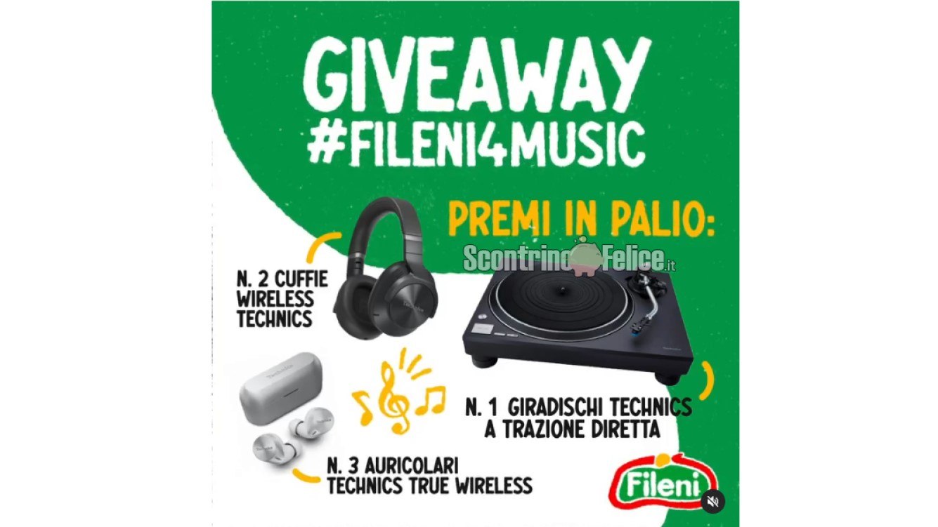 Giveaway Fileni: vinci premi Technics