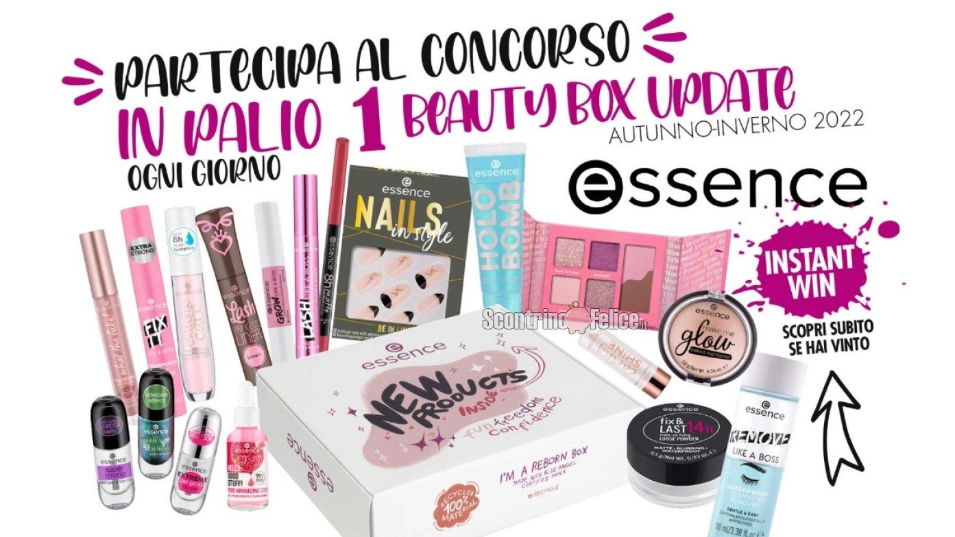 Vinci gratis beauty box Essence Update autunno-inverno 2022