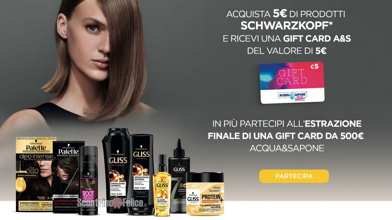 Premio Certo e Concorso Schwarzkopf da Acqua e Sapone