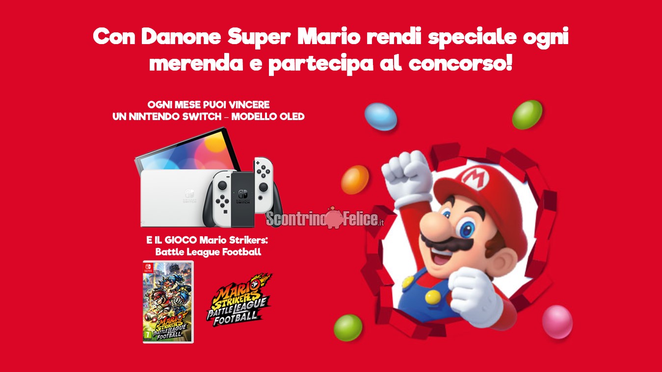 Concorso Danone Super Mario: vinci Nintento Switch