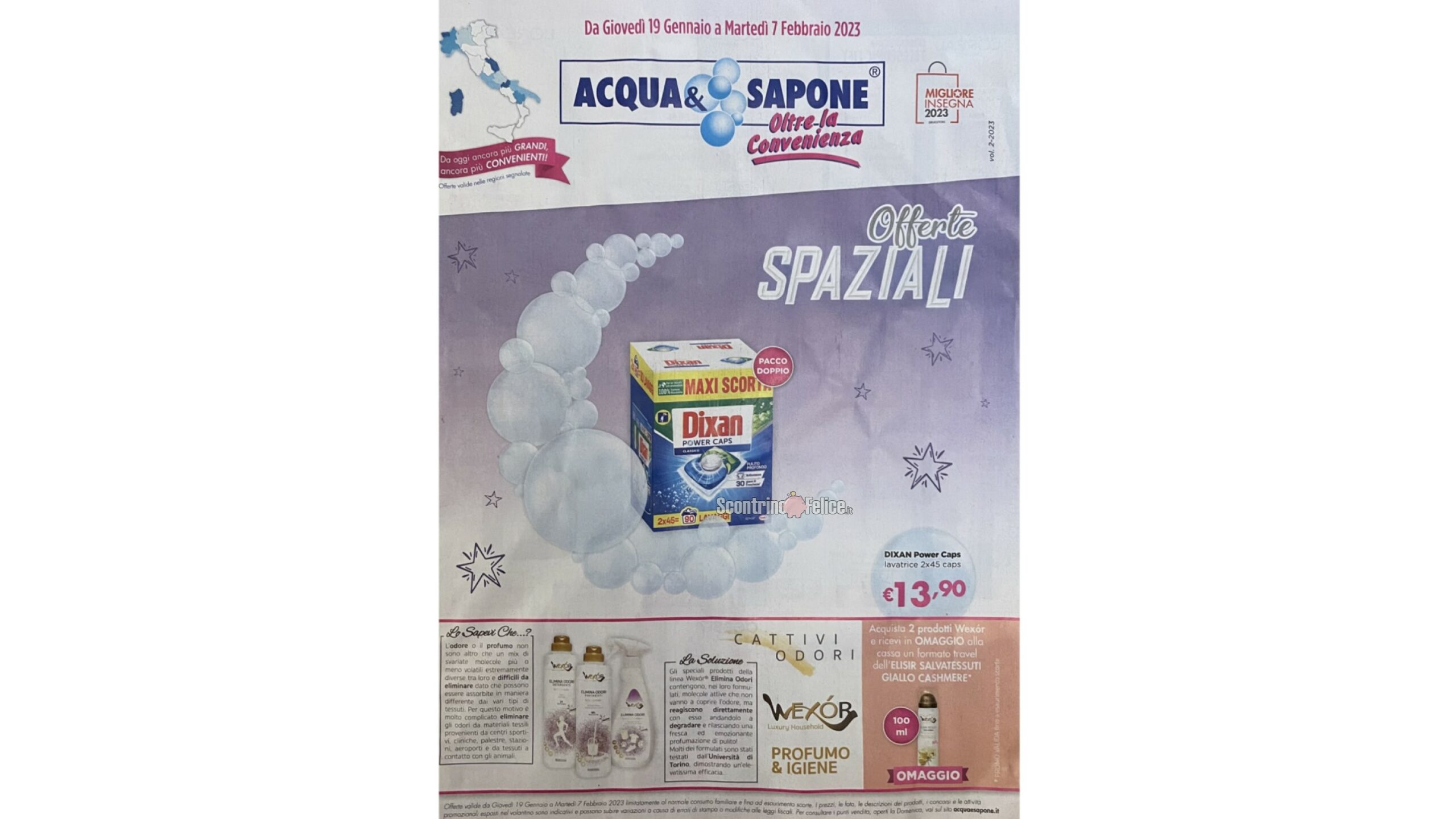 Anteprima Nuovo Volantino Acqua e Sapone valido dal 19 gennaio al 7 febbraio 2023