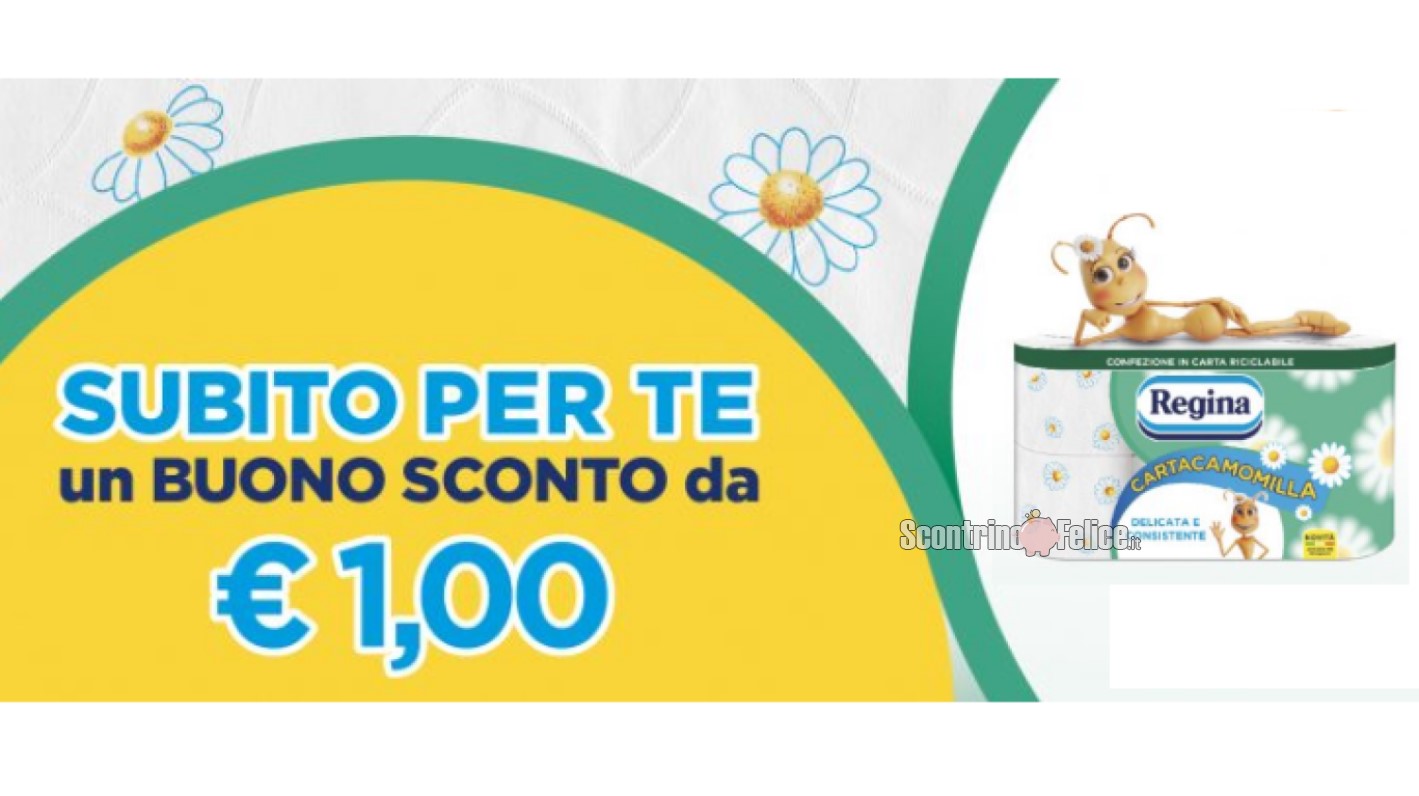 Buono sconto Regina Cartacamomilla da stampare subito!