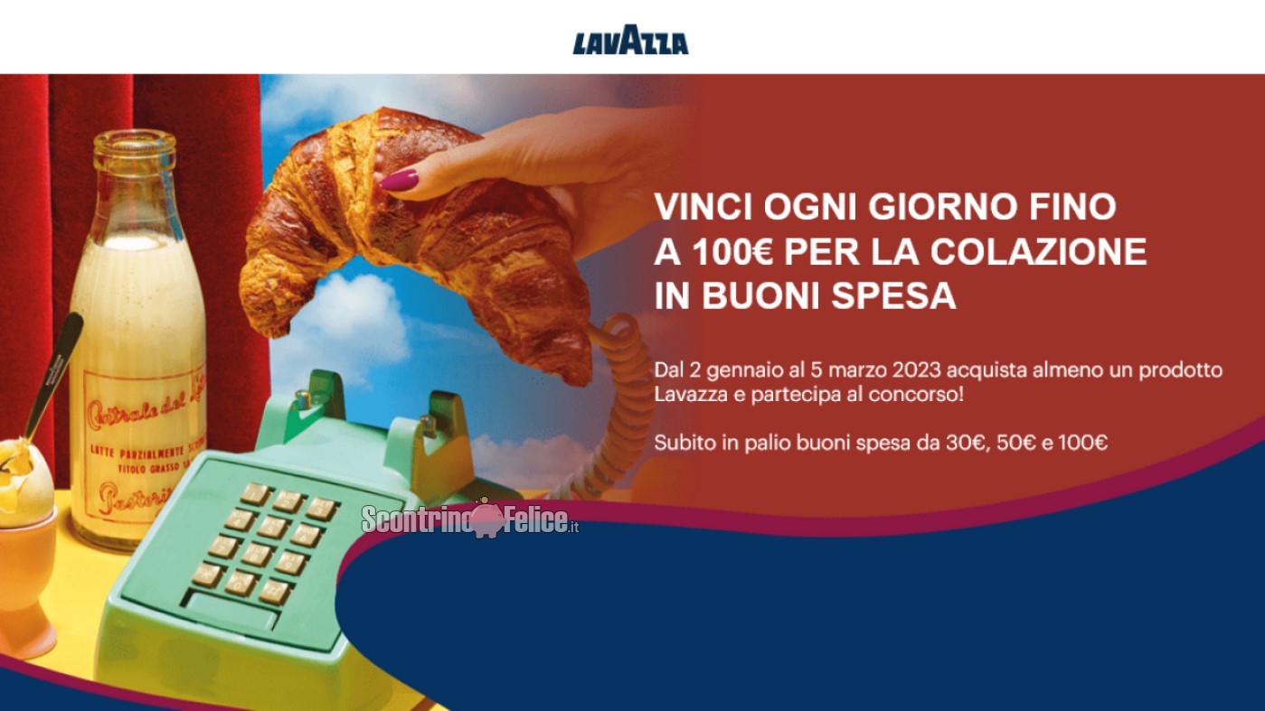 Concorso Lavazza: vinci buoni spesa