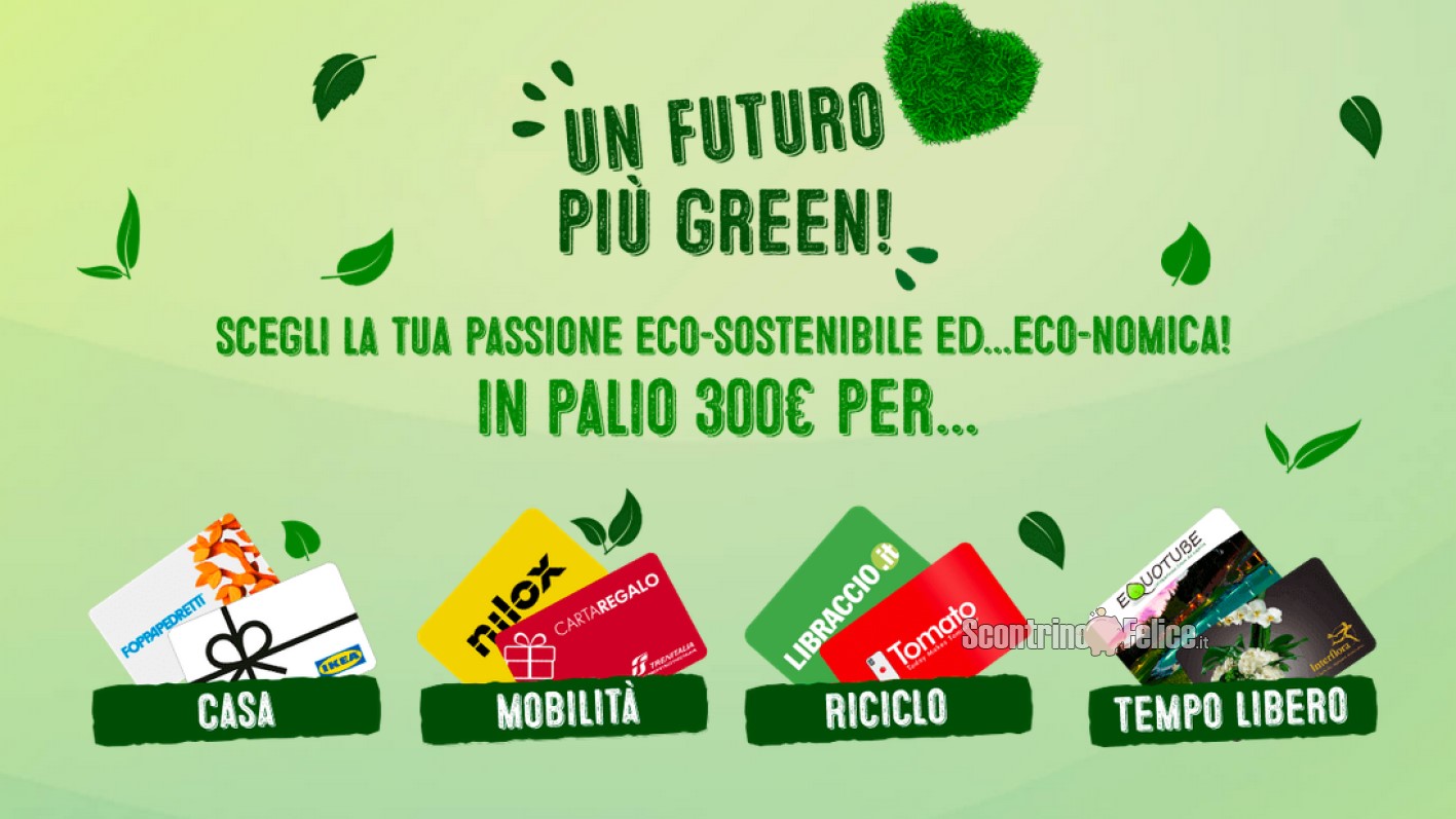 Concorso Tempo, Nuvenia, DemakUp, Tena "Un Futuro più Green": in palio 20 gift card a scelta