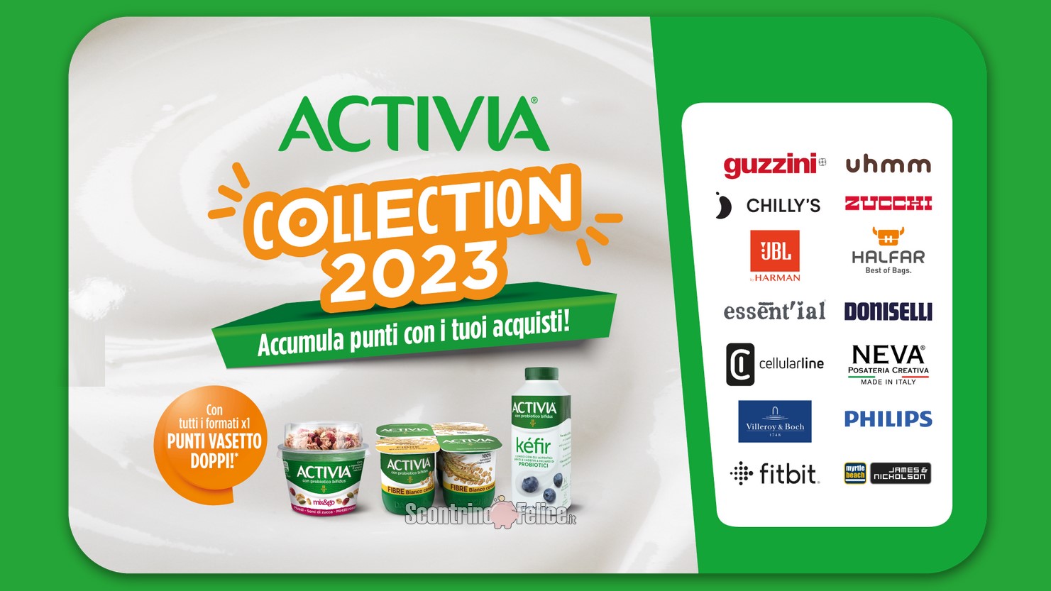 Raccolta Activia Collection 2023: accumula punti e richiedi premi!