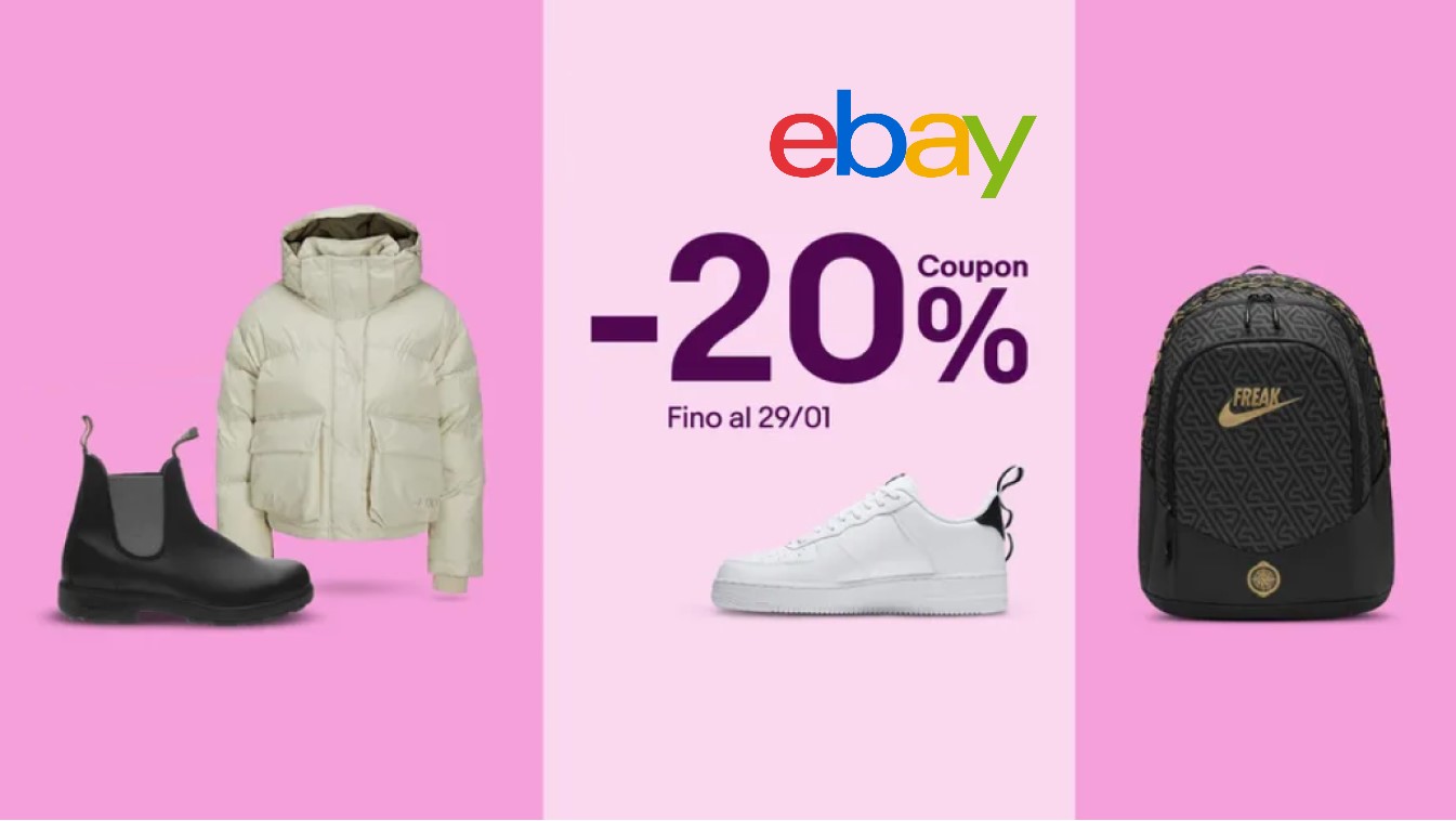 Codice sconto eBay -20% sulle Sneakers e Moda inverno