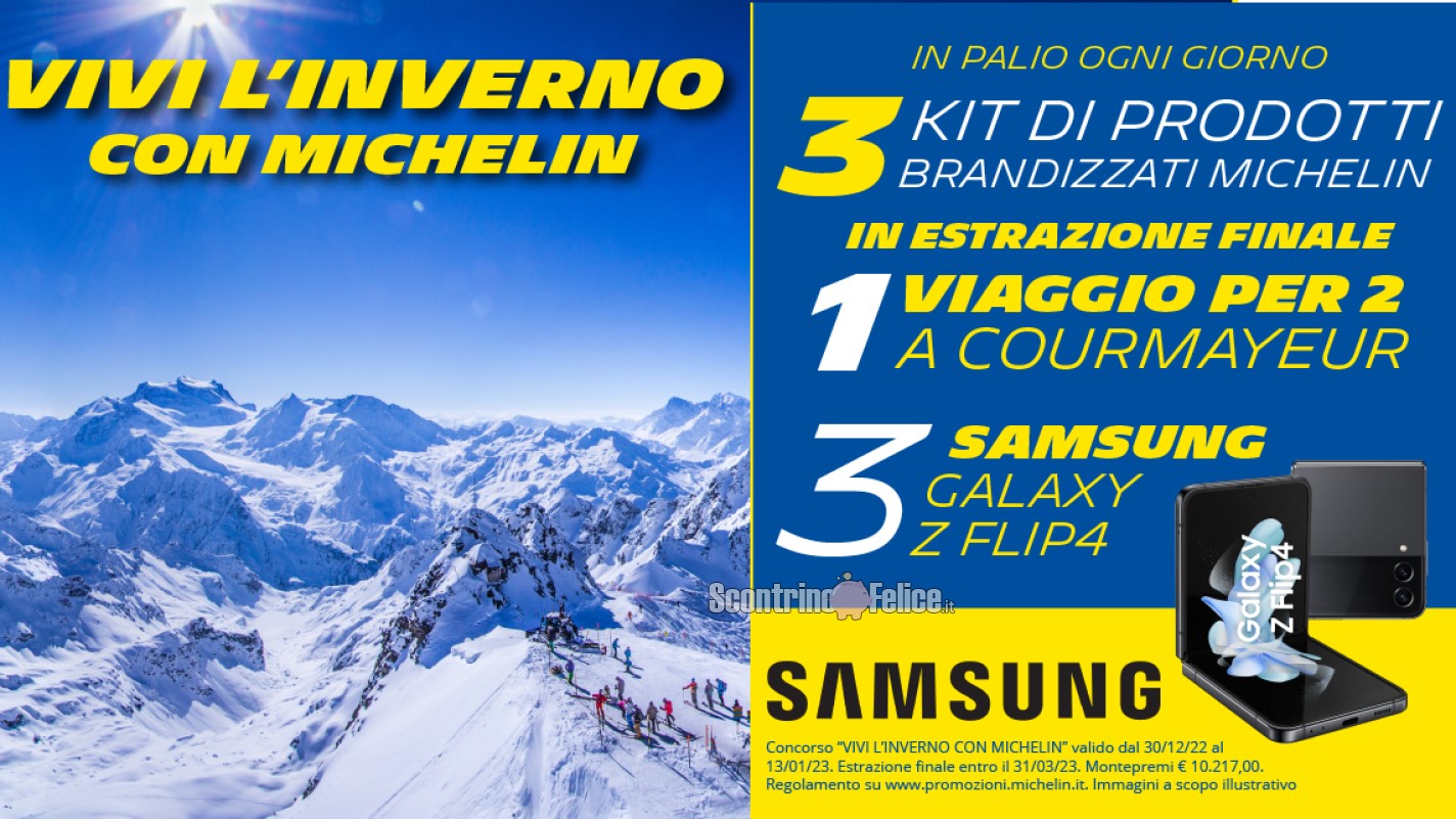 concorso gratuito "Vivi l'inverno con Michelin"