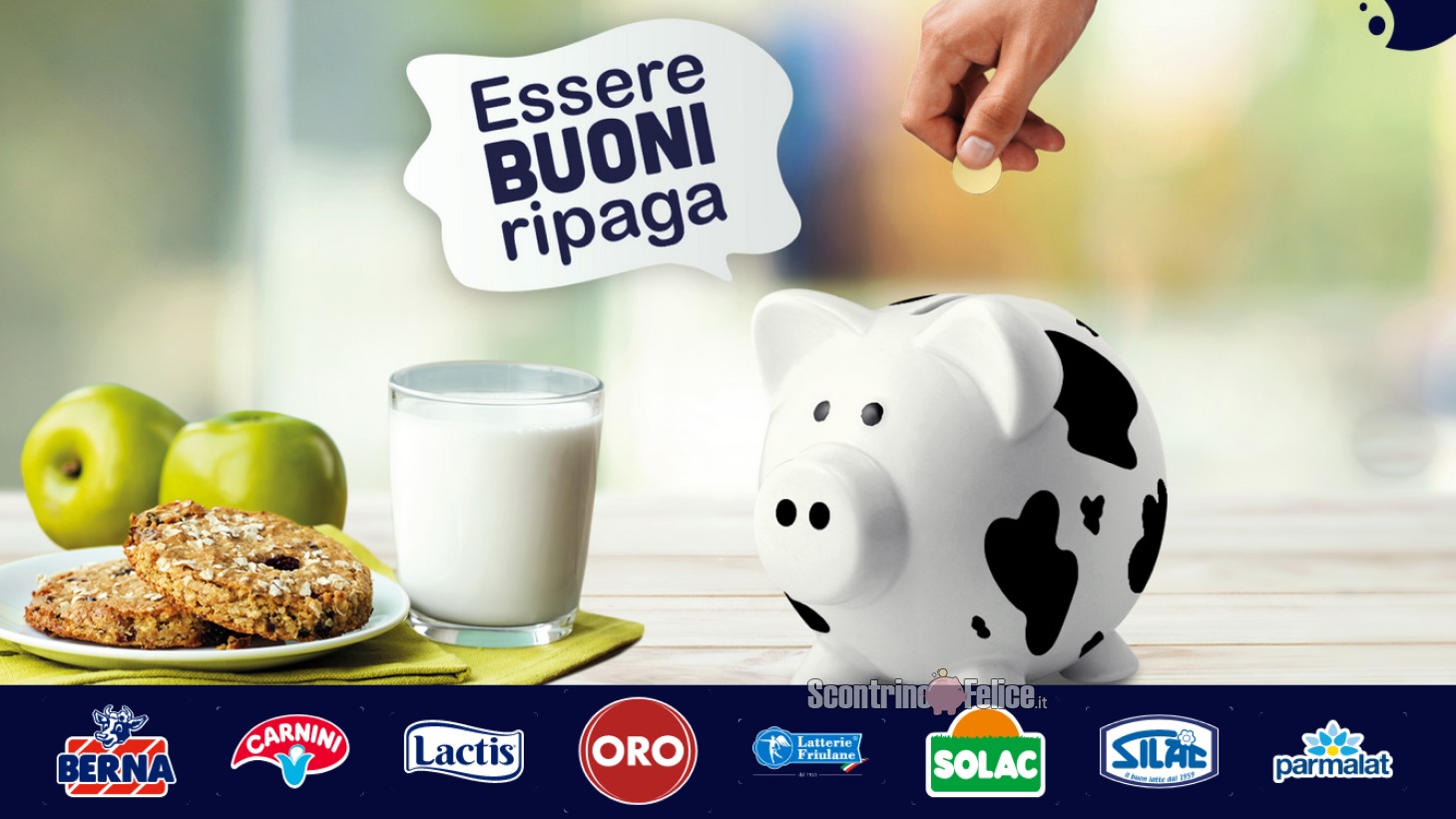 Cashback Essere Buoni Ripaga: ricevi il rimborso sul latte e vinci 1 anno di bollette pagate!