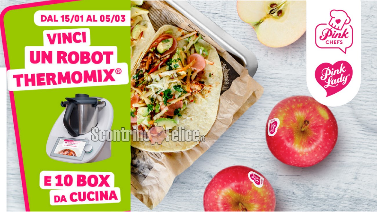 Concorso Gratuito Pink Lady “Pinkchefs” 2023: vinci subito robot Thermomix o box cucina