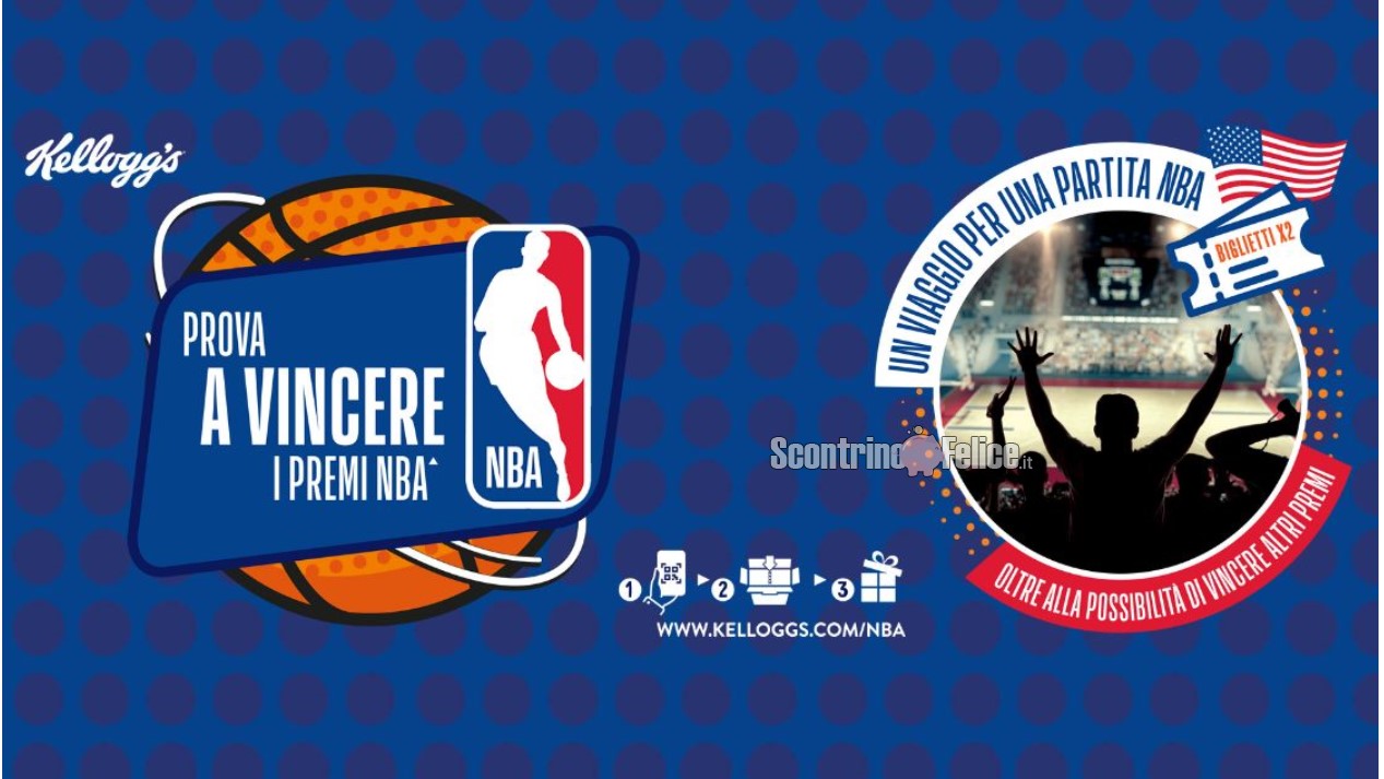 Concorso Kellogg's NBA 2023: vinci viaggio negli USA, merchandising e buoni acquisto