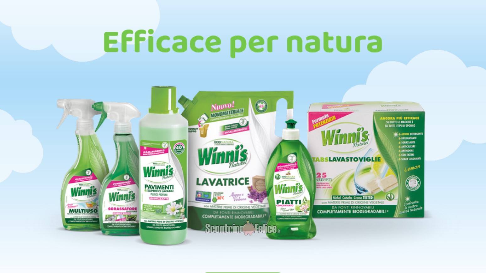 Concorso Winni’s "Efficace per natura": vinci 1.000 euro per le tue spese eco-green