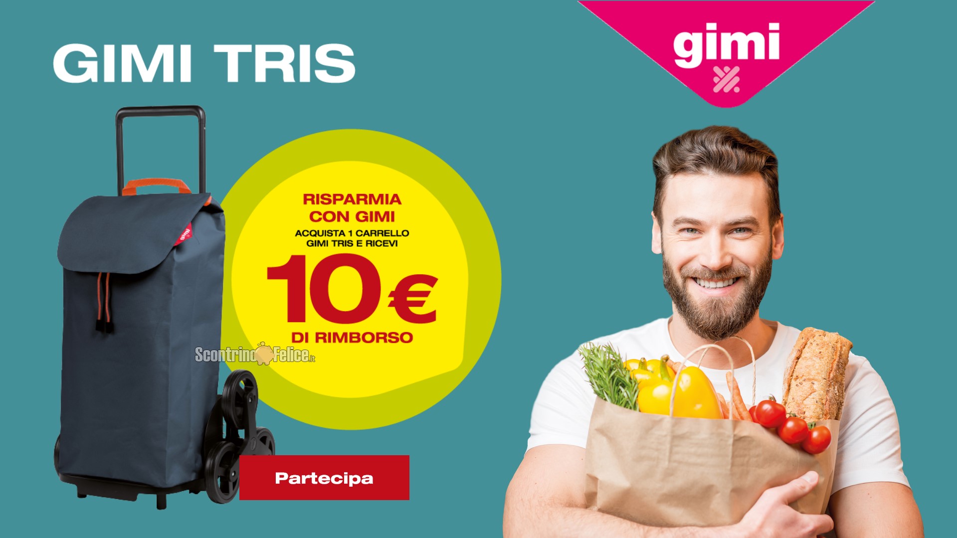Cashback Gimi Tris: ricevi un rimborso di 10 euro