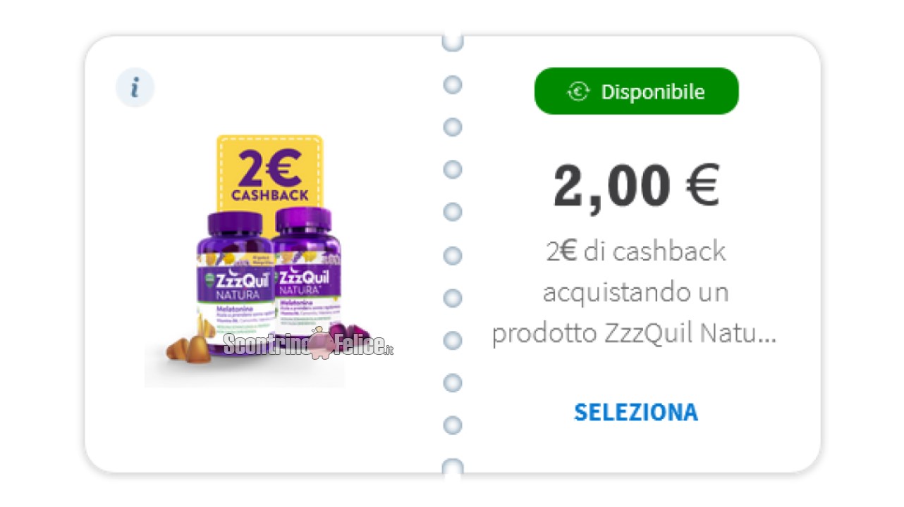 Cashback ZzzQuil Natura: ricevi un rimborso di 2 euro!