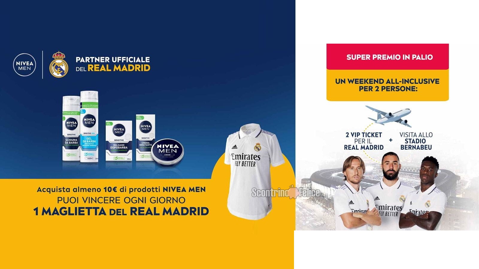 Concorso Nivea Men vinci maglie del Real Madrid e un viaggio all inclusive