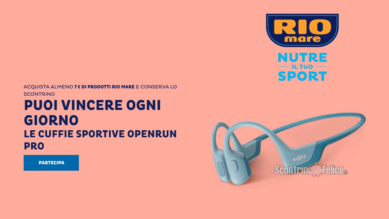 Concorso Rio Mare Nutre il Tuo Sport – quarta edizione: vinci Cuffie sportive OpenRun Pro Shokz