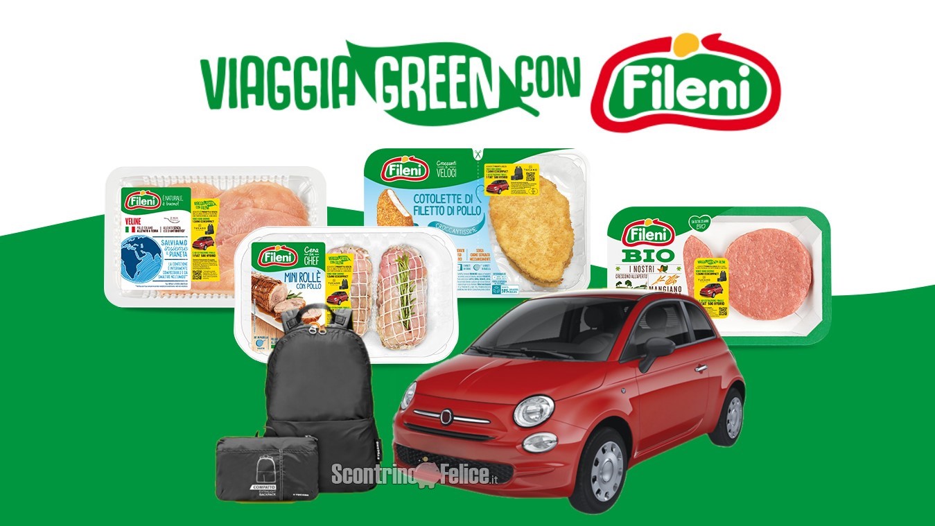 Concorso "Viaggia Green con Fileni": vinci zaini Tucano e una Fiat 500 Hybrid!