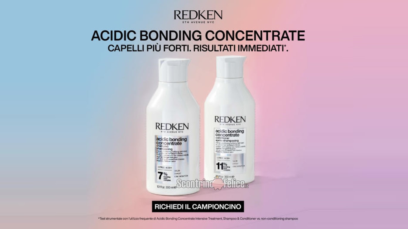 Richiedi il campioncino gratuito di Acidic Bonding Concentrate di Redken