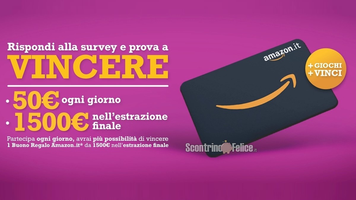 Vinci gratis buoni Amazon da 50 euro e 1500 euro con Desideri Magazine