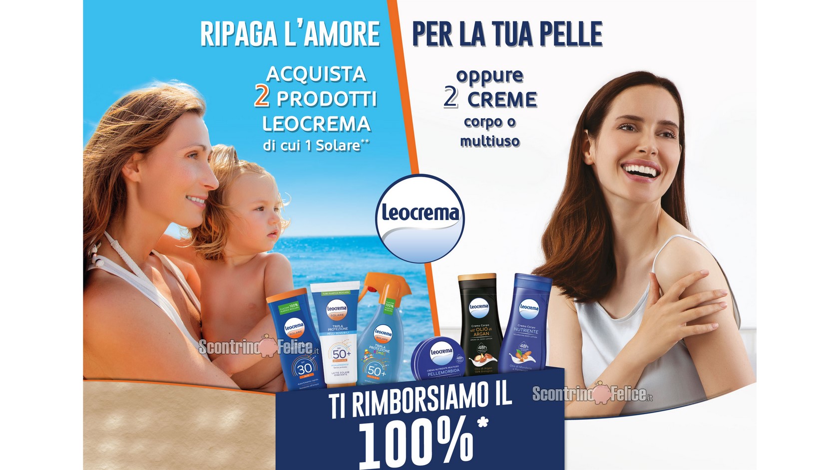 Cashback Leocrema “Ripaga l’amore per la tua pelle”: ricevi il rimborso di 2 confezioni