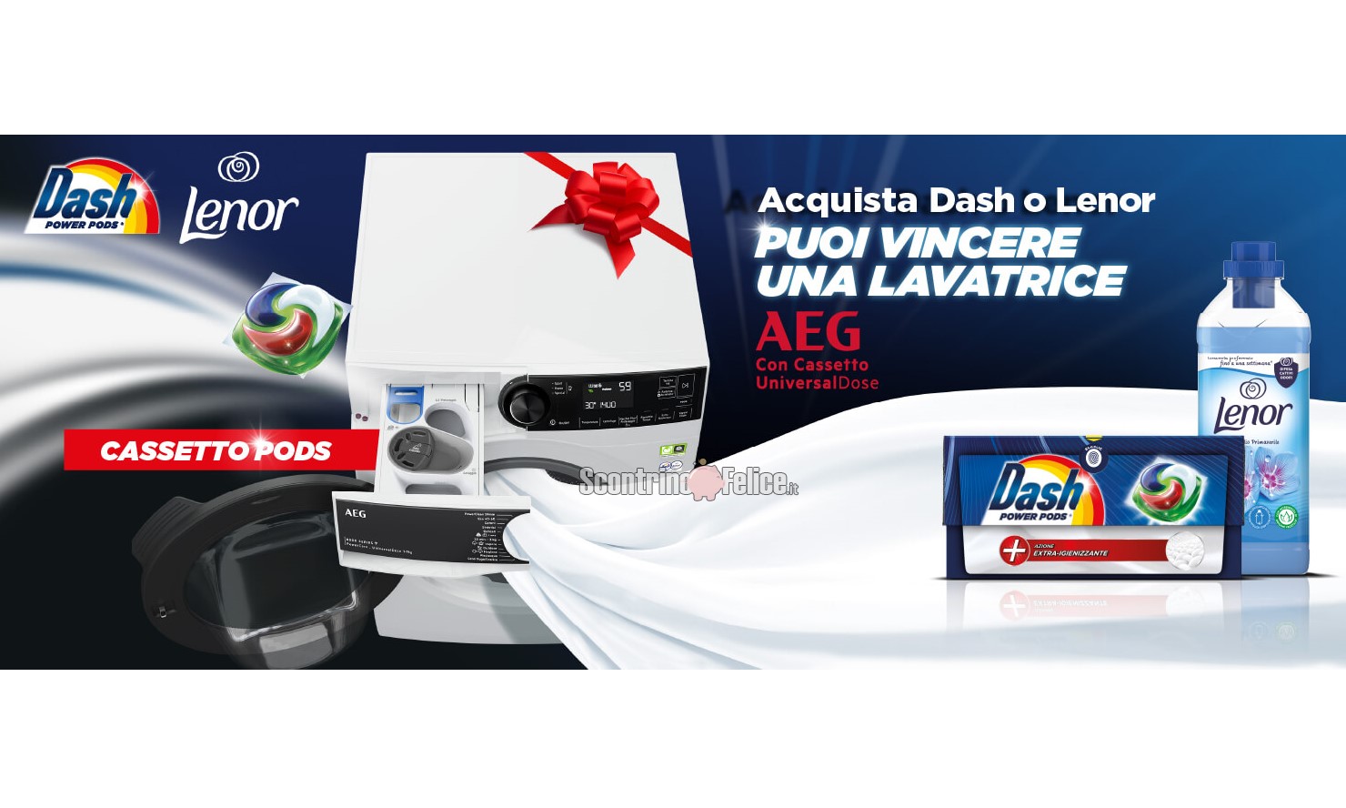 Concorso Dash e Lenor: vinci 60 lavatrici AEG