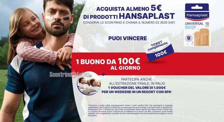 Concorso Hansaplast Sensitive 2023: vinci 1 buono spesa da 100 euro al giorno e 1 weekend in SPA da 1000 euro!