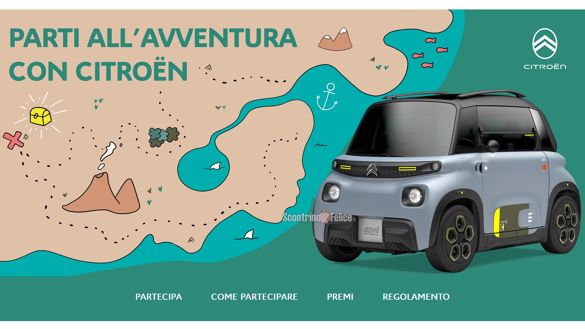 Concorso gratuito Parti all’avventura con Citroën vinci 6 mesi di comodato d'uso