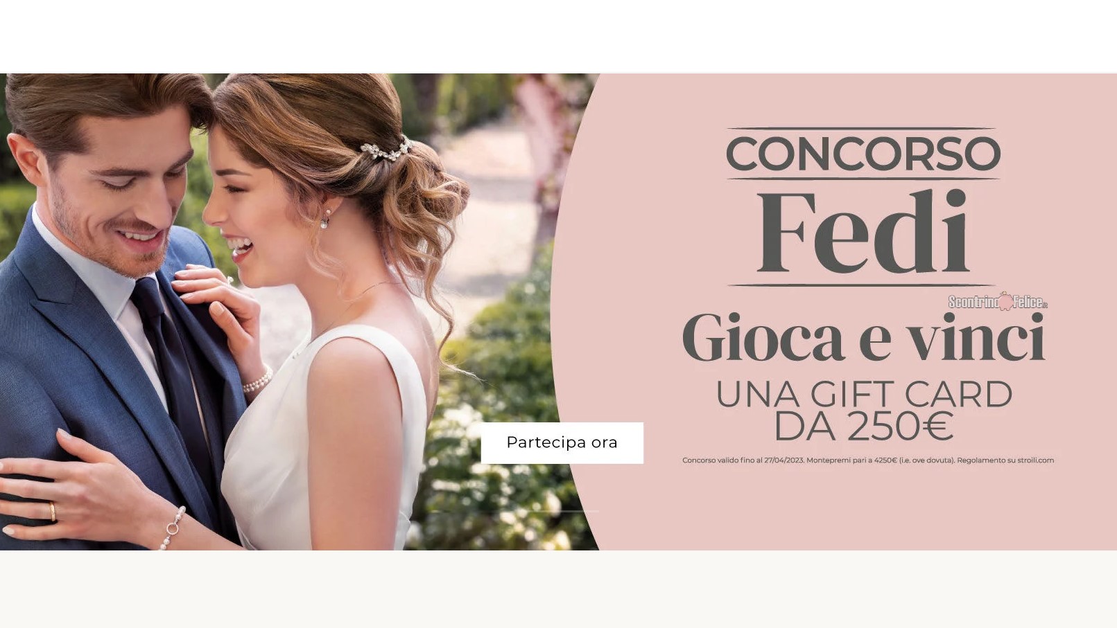 Concorso gratuito Stroili: vinci 1 gift card da 250 euro al giorno