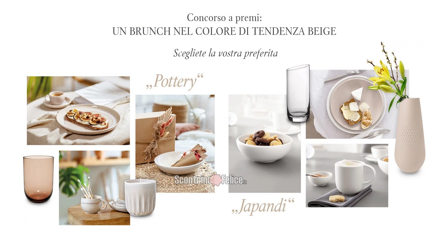 Concorso gratuito Villeroy & Boch: in palio 8 set da brunch per 4 persone