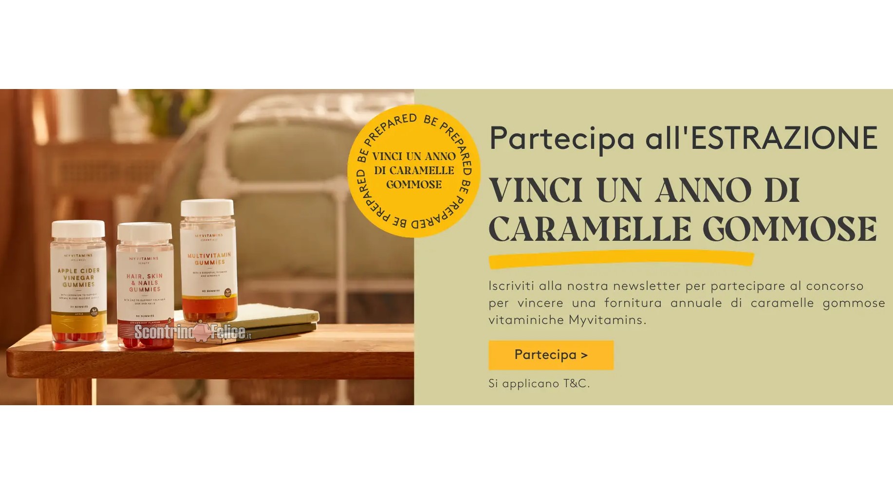 Vinci gratis 1 anno di caramelle gommose vitaminiche MyVitamins