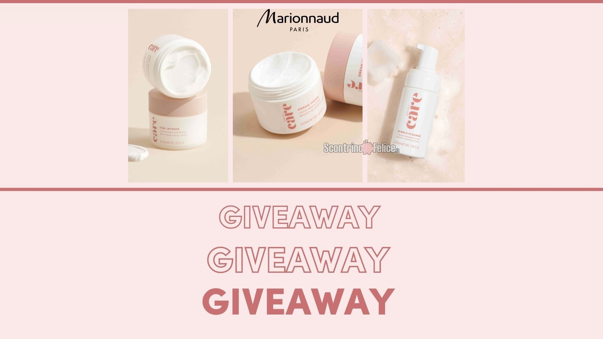 Vinci gratis 3 prodotti skincare con Marionnaud