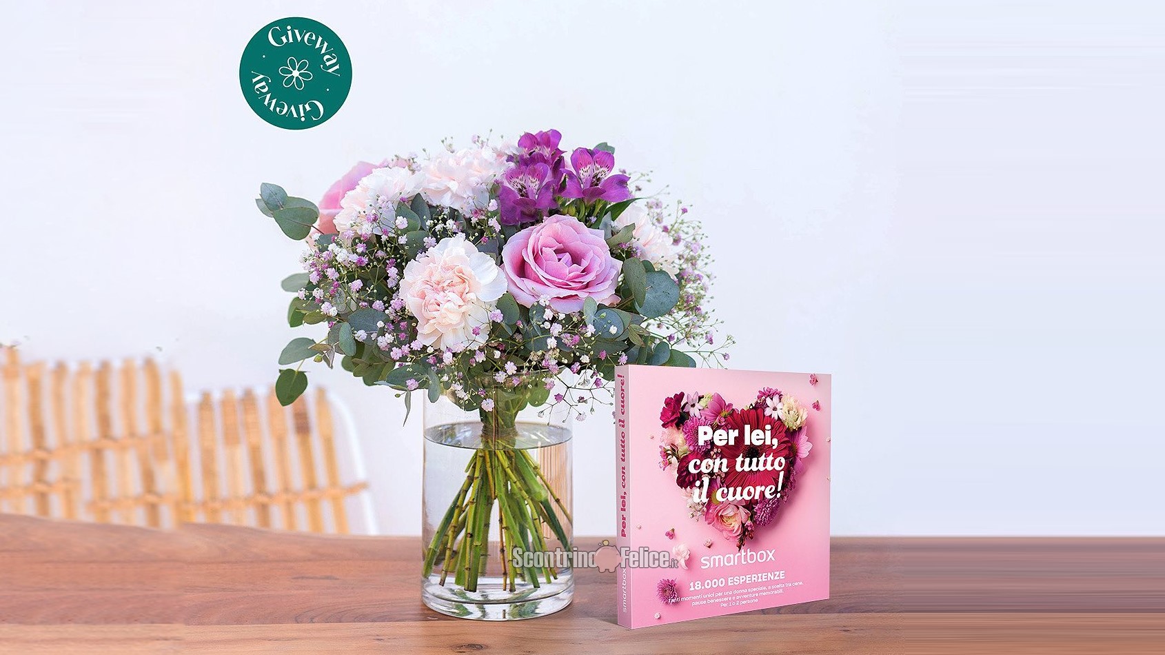Vinci gratis bouquet Interflora e cofanetto Smartbox per la festa della mamma