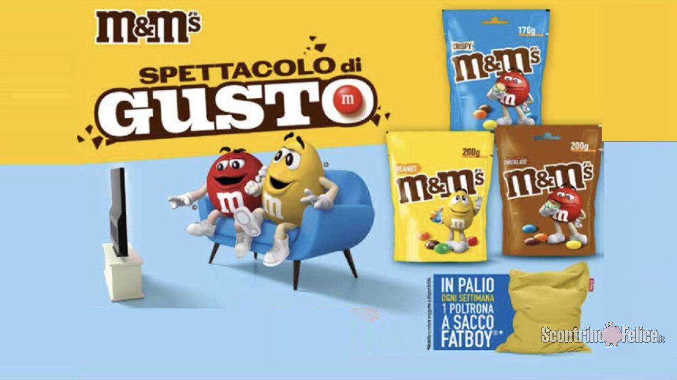 Concorso M&M's, Skittles e Maltesers "Spettacolo di gusto": vinci 1 Poltrona a sacco Fatboy Original Stonewashed a settimana