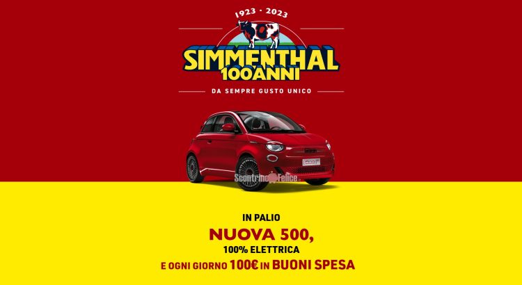 Concorso Simmenthal 100 anni: vinci buoni spesa da 100 euro e 1 Fiat Nuova 500