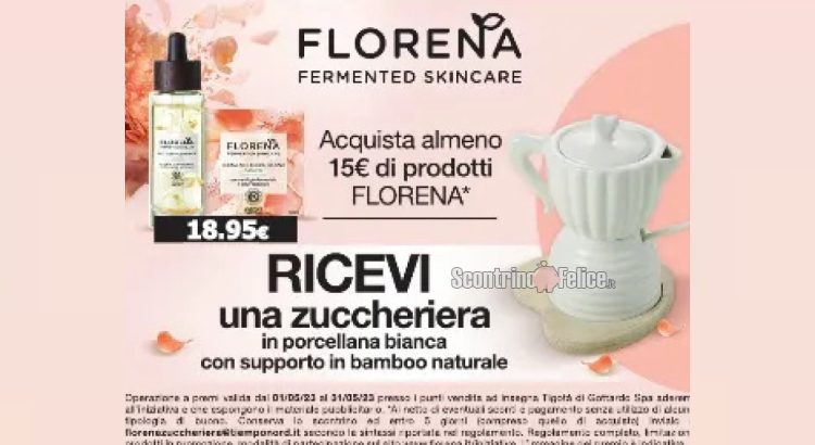 Florena Fermented Skincare: ricevi una zuccheriera Brandani come premio certo