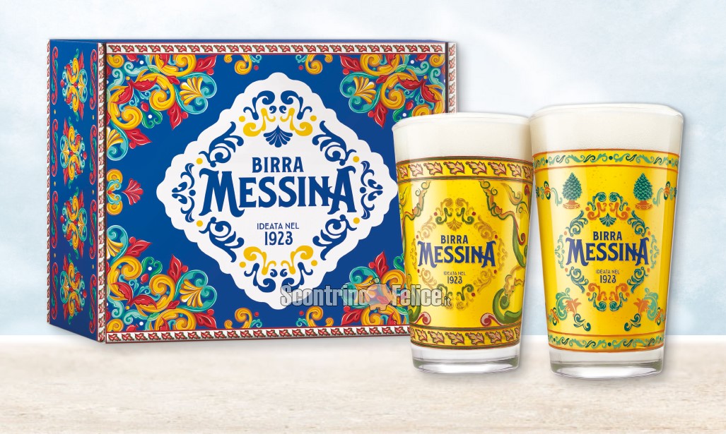Premio certo Birra Messina 2023: richiedi 2 bicchieri decorati tributo agli artisti siciliani 1